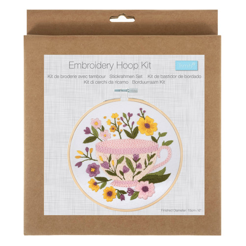 Embroidery Kit with Hoop: Tea Cup By Trimits