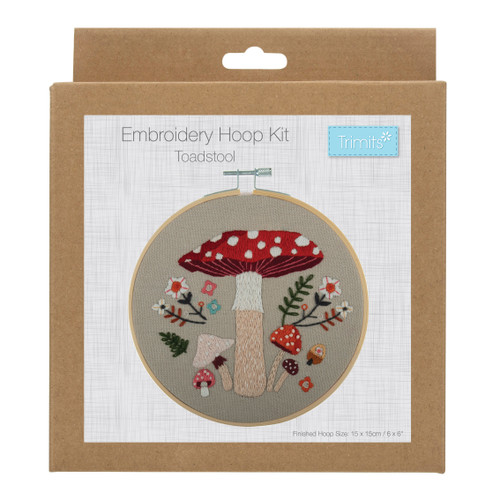Embroidery Kit with Hoop: Toadstool with Hoop by Trimits