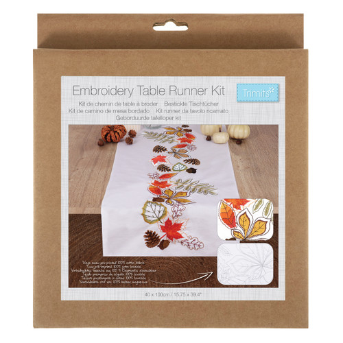 Embroidery Kit: Table Runner: Autumn Leaves by Trimits
