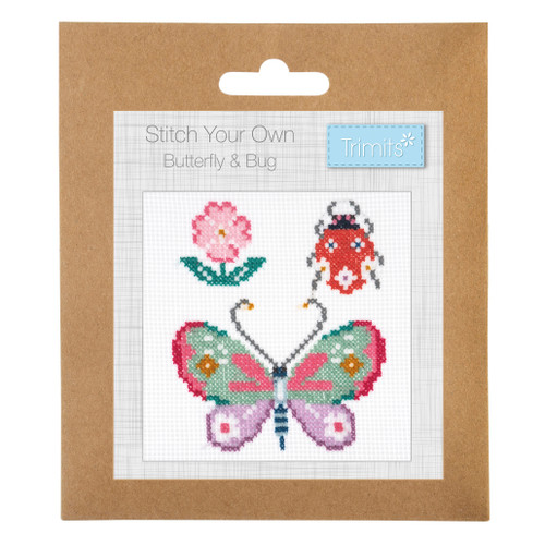 Butterfly & Bug Counted Cross Stitch Kit by Trimits