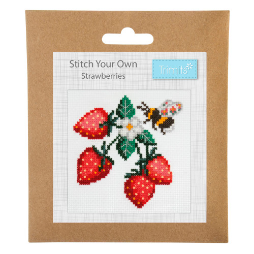 Mini Strawberries  Counted Cross Stitch Kit by Trimits