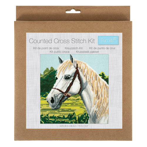 White Horse Large Cross Stitch Kit by Trimits