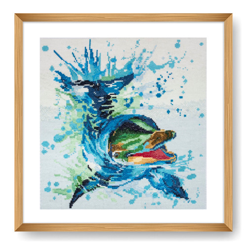 Large Dolphin Counted Cross stitch Kit by Trimits