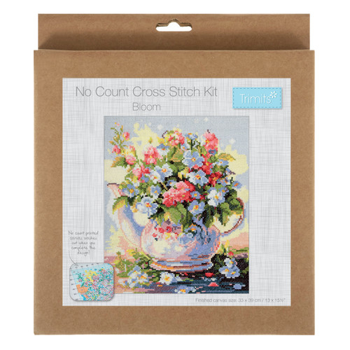 Large Bloom Printed Cross Stitch Kit By Trimits