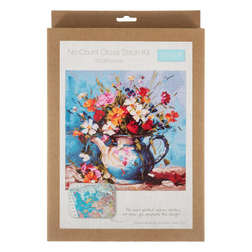 Extra Large Wildflowers Printed Cross Stitch Kit by Trimits
