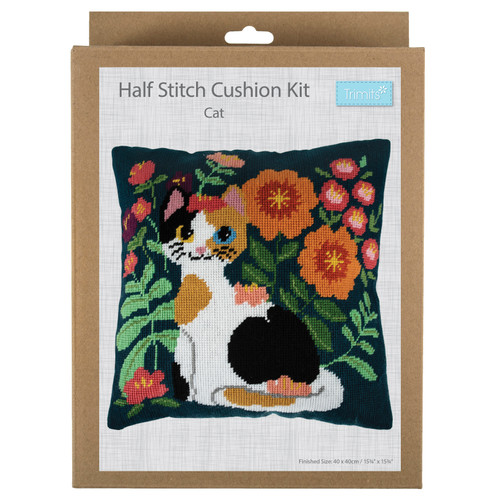 Half Stitch / Tapestry Kit: Cushion Cover: Cat by Trimits