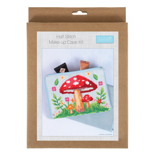 Half Stitch / Tapestry Kit: Stitch Your Own Make Up Pouch/Case: Toadstool