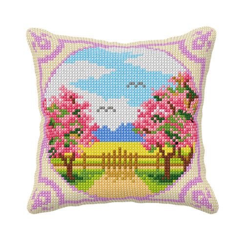 Spring Scene Cushion Cross Stitch Kit By Orchidea