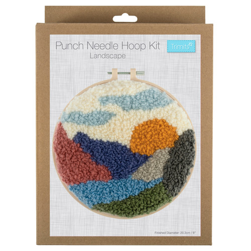 Punch Needle Kit: Yarn and Hoop:  Landscape
