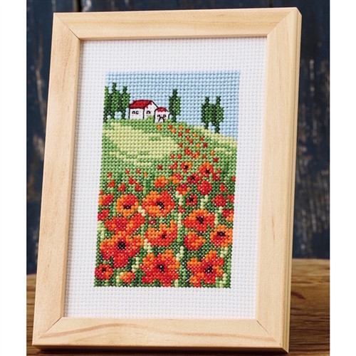 Poppies Counted Cross Stitch Kit By Permin
