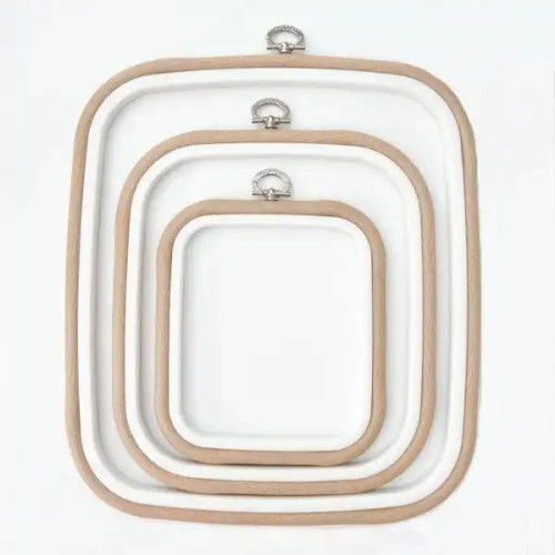1 Nurge Flexi Hoops Square - Beige Grain 180 x 200mm (7 x 8")