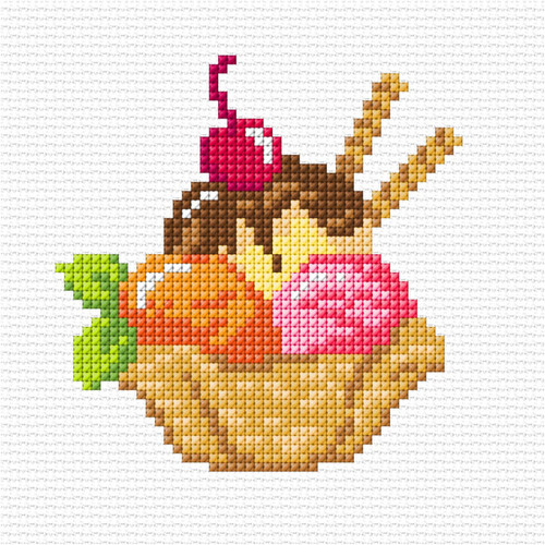 Ice Cream Counted Cross Stitch Kit by Orchidea