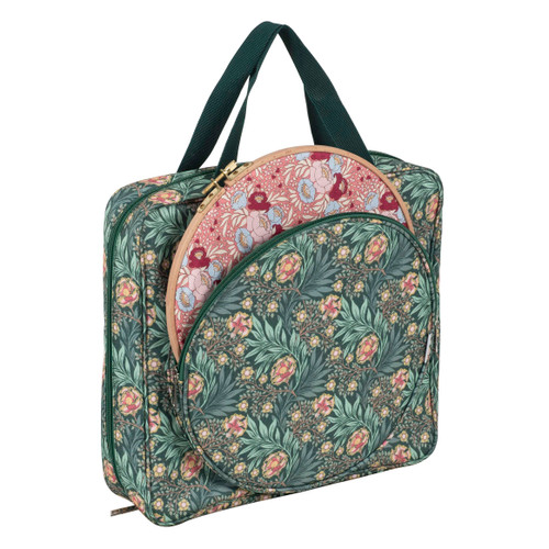 Morris Green Craft Bag with Embroidery Hoop Storage by Hobby Gift