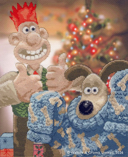 Happy Holidays Old Pooch! Counted Cross Stitch Kit by Bothy Threads