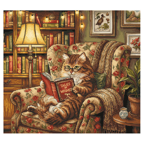 Reading Garden Cross Stitch Kit by AVA