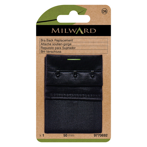 Bra Back Replacement: 50mm: Black