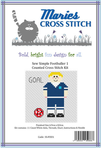 Sew Simple Footballer 1 Cross Stitch Kit by Maries