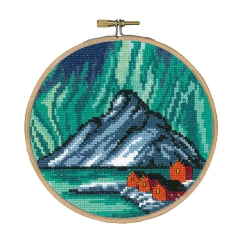 Northern Lights at Lofoten Counted Cross Stitch Kit  By Permin