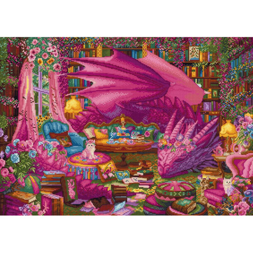 The Reading Realm Counted Cross Stitch Kit by Letistitch