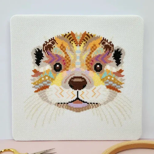 Mandala Otter Cross Stitch Kit by Meloca Designs