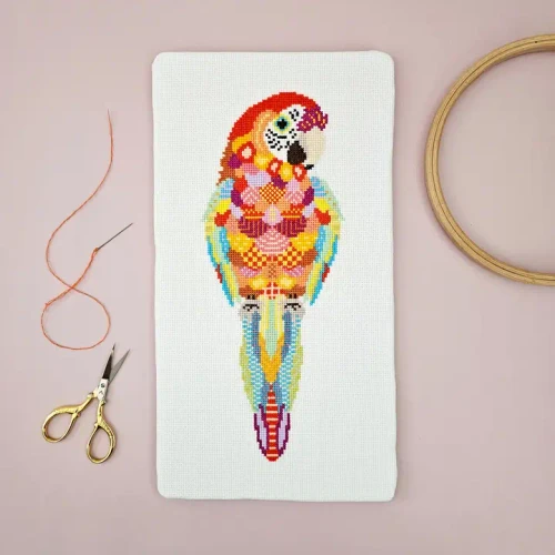 Mandala Parrot Cross Stitch Kit by Meloca Designs