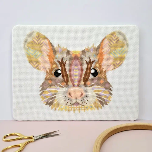 Mandala Mouse Cross Stitch Kit by Meloca Designs