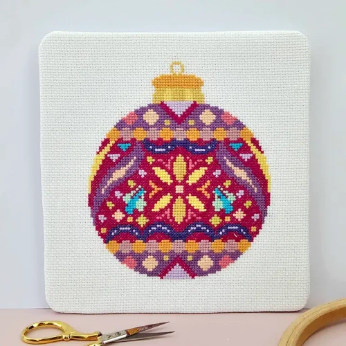 Mandala Bauble Cross Stitch Kit by Meloca Designs