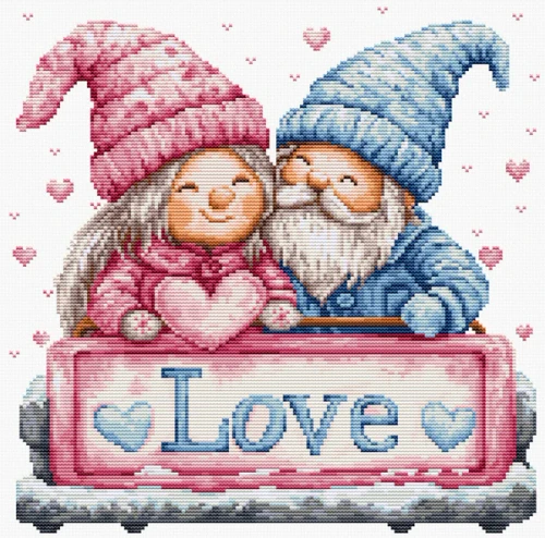Winter Love Cross Stitch Kit by Luca S