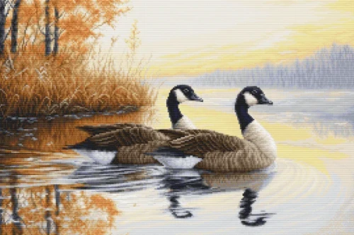 Autumn Reflections Petit Point Kit by Luca S GOLD
