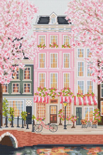 Amsterdam, Netherlands Cross Stitch Kit by Luca S