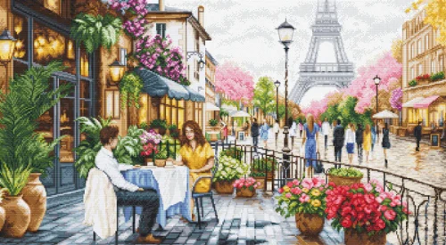 Tower View Cross Stitch Kit by Luca S GOLD