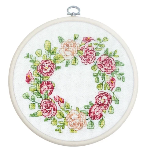 Roses Story Cross Stitch Kit with Hoop by Luca S