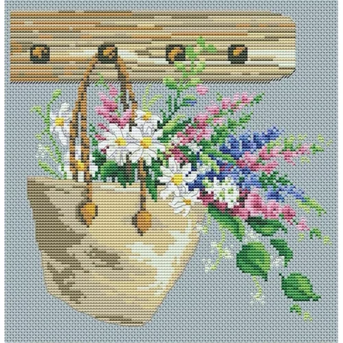 Bag of Flowers Counted Cross Stitch Kit By VDV