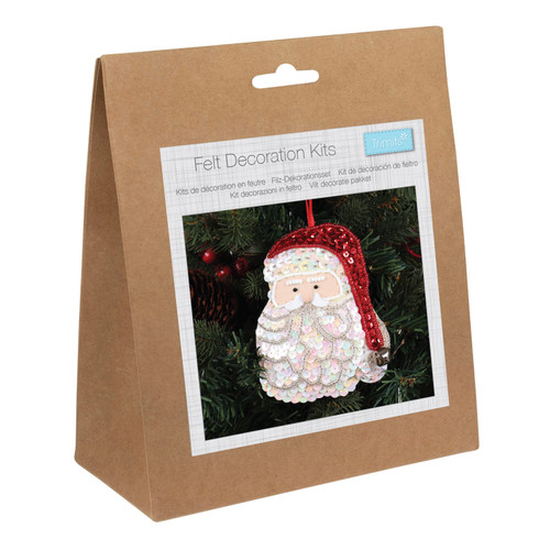 Sequin Santa Felt Decoration Kit by Trimits