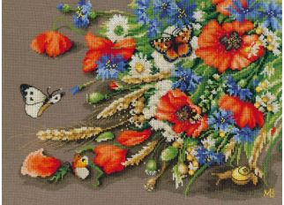 Treasures of the Meadow Counted Cross Stitch Kit By Lanarte