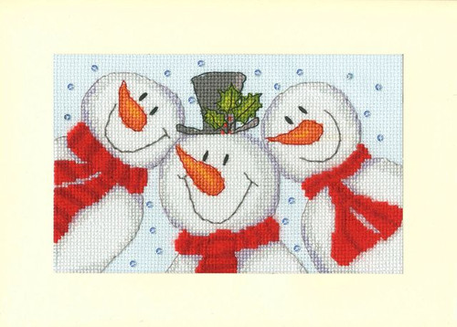  Snowman Selfie Cross Stitch Kit by Bothy Threads