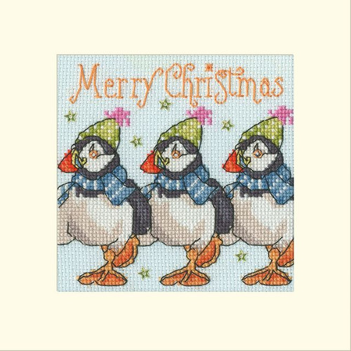 Huffin' Puffin Christmas Cross Stitch Kit by Bothy Threads