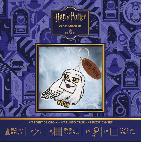 Harry Potter - Hedwig Keyring Cross stitch Kit By DMC