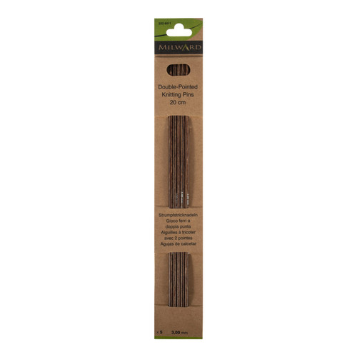 Knitting Pins: Double-Ended: Set of 5: 20cm x 3.00mm
