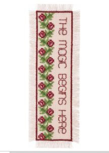 The Magic Begins Here Counted Cross Stitch Bookmark Kit By Permin