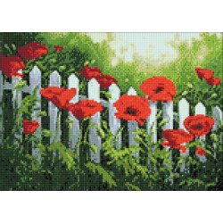 Garden Poppies Diamond Painting By Wizardi