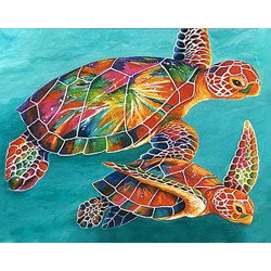 Sea Turtles Diamond Painting By Wizardi
