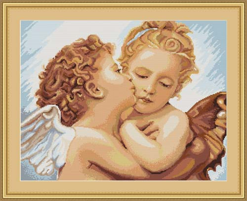 First Kiss - Detailed Cross Stitch Kit By Luca S