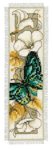 Green Butterfly Bookmark Cross Stitch Kit
