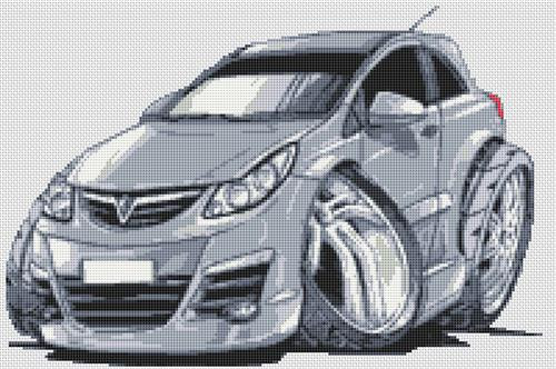 Vauxhall Corsa Cross Stitch Chart By Stitchtastic