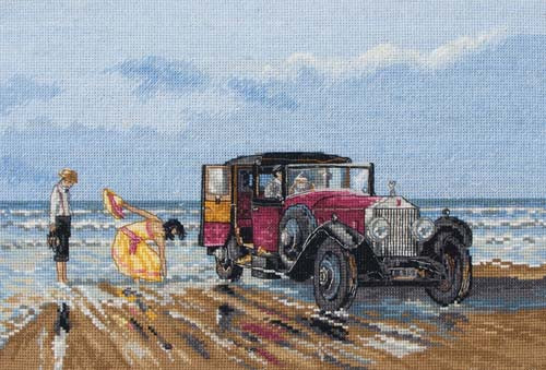 Vintasge Rolls On The Beach Cross Stitch Kit By Anchor