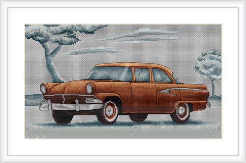 Retro Sedan Cross Stitch Kit By Luca S