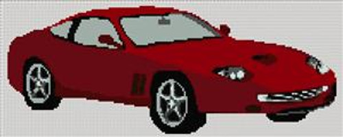 Red Ferrari Cross Stitch Kit