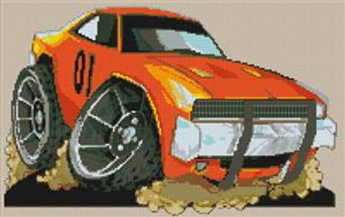 Dukes Of Hazzard (General Lee) Cross Stitch Kit