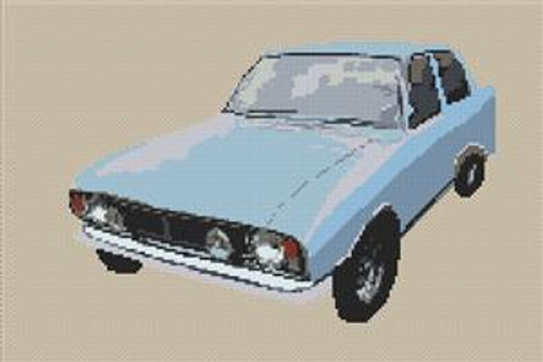 Ford Cortina Mark 2 1600 E Cross Stitch Kit